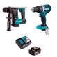 Набор аккумуляторных инструментов Makita DLX2278 (Перфоратор DHR171 + Шуруповерт DHP484)